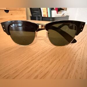 RAY-BAN MEGA CLUBMASTER - black / gold, worn 2-3 times.